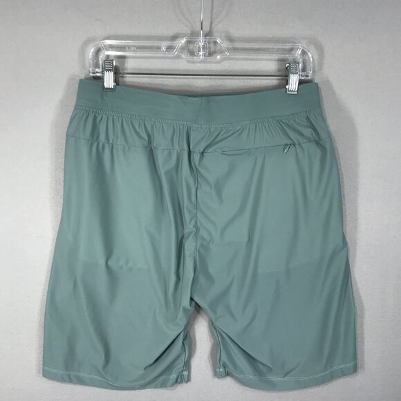 Kenneth Cole Active Shorts Men's Medium Green Tech Zip Stretch Water Resistant - Picture 2 of 13